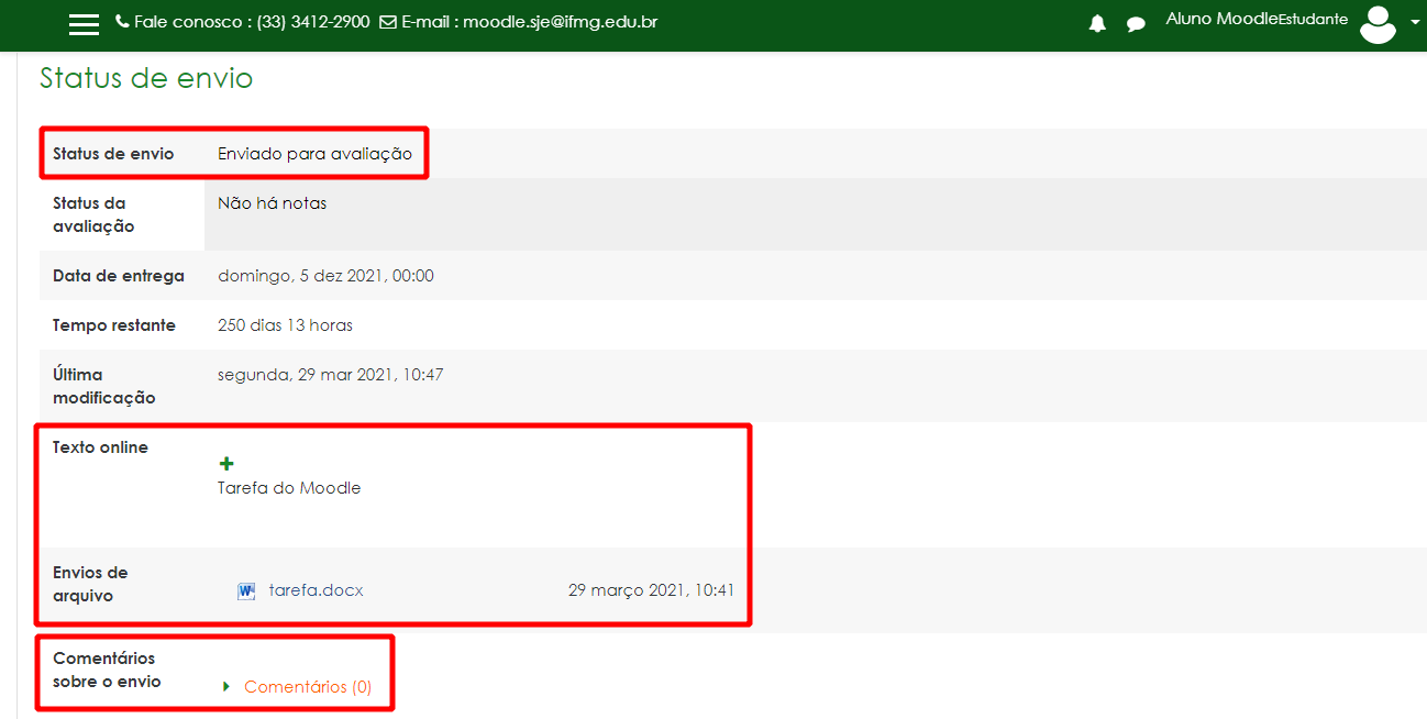 Tarefa enviada para avaliação